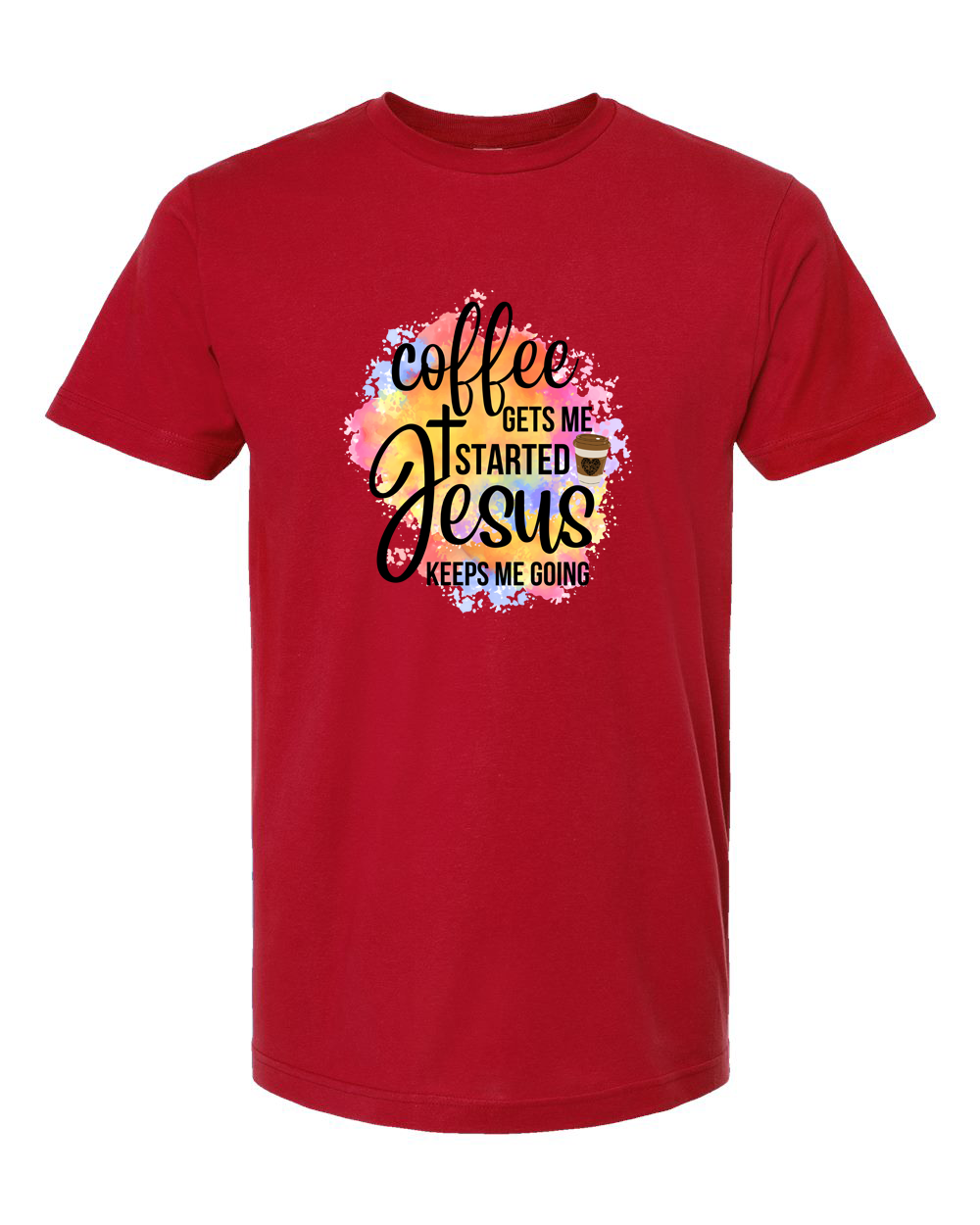 Coffee Gets Me Started Jesus Keeps Me Going Shirt