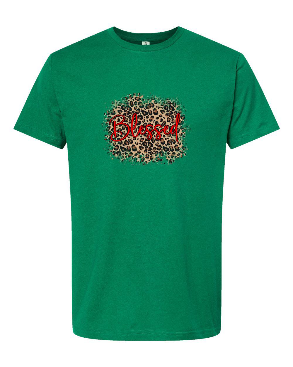 Blessed Leopard Script Shirt