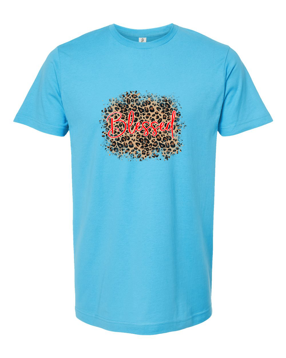 Blessed Leopard Brush Script Shirt