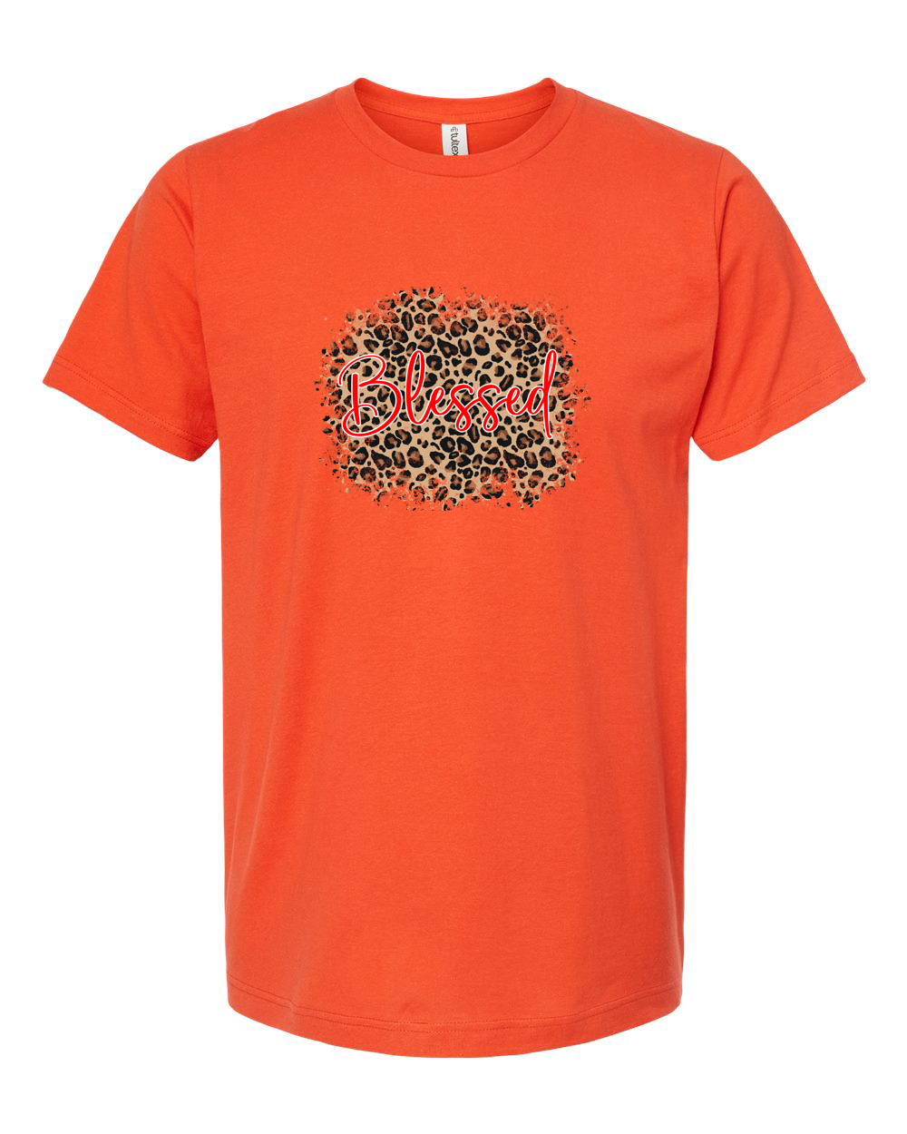 Blessed Leopard Brush Script Shirt
