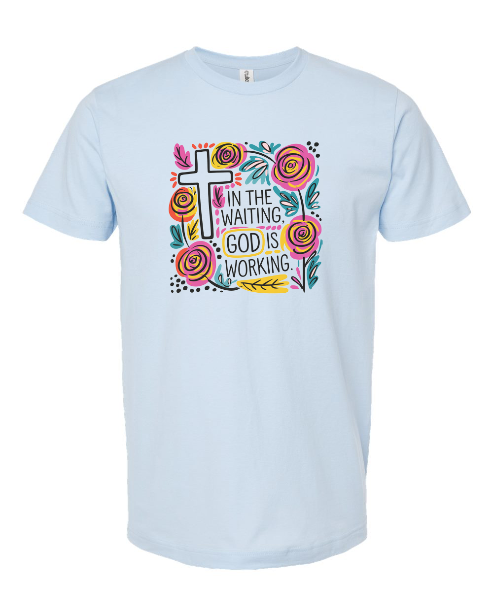 In The Waiting God Is Working Floral Shirt