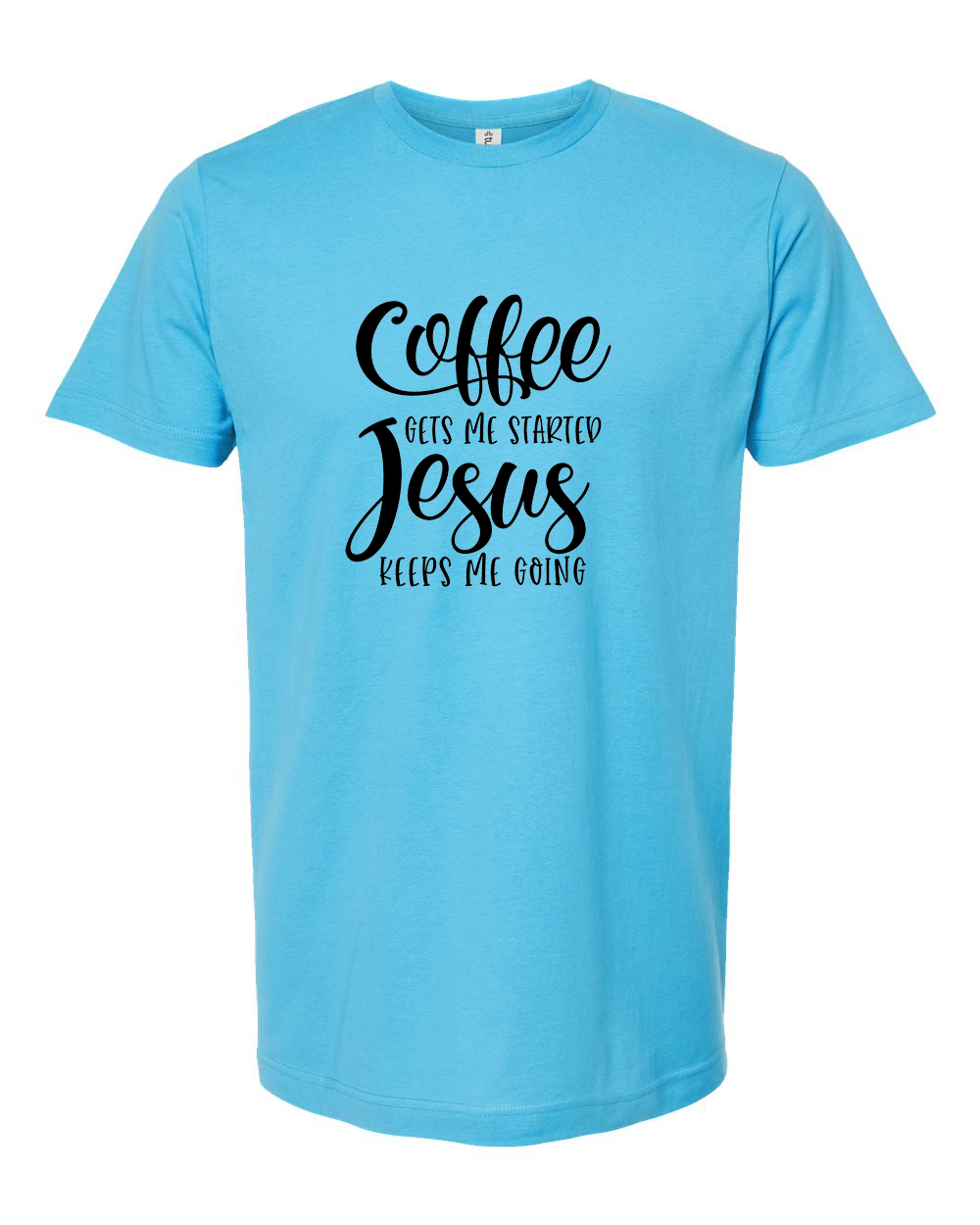 Coffee Gets Me Started Jesus Keeps Me Going Dark Shirt