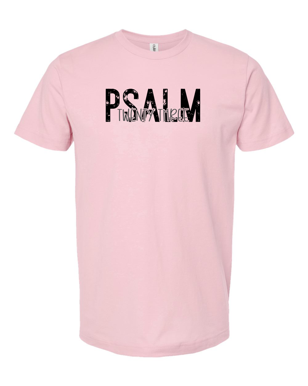 Psalm 23 Minimal Black Scripture Shirt