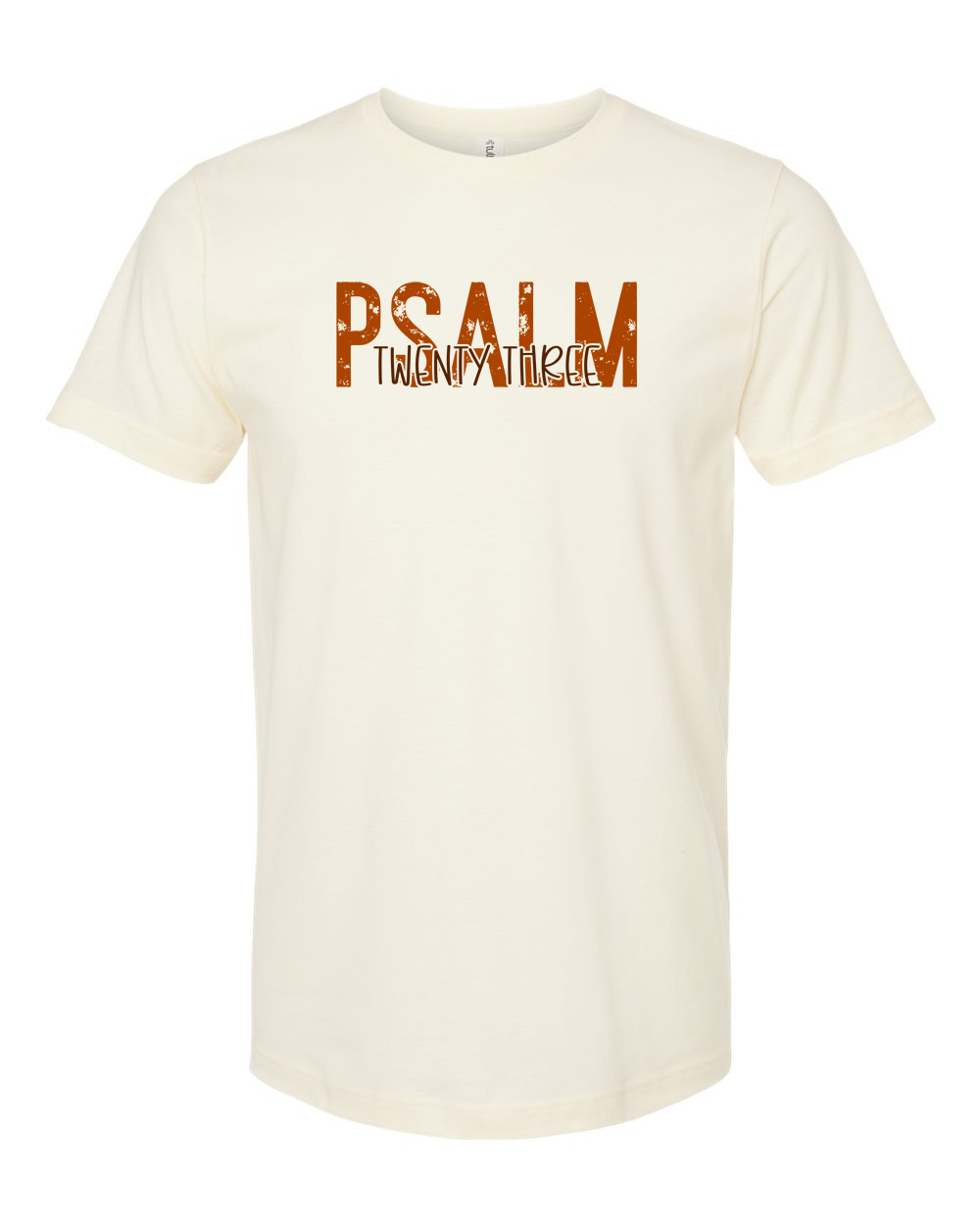 Psalm 23 Orange Minimal Scripture Shirt