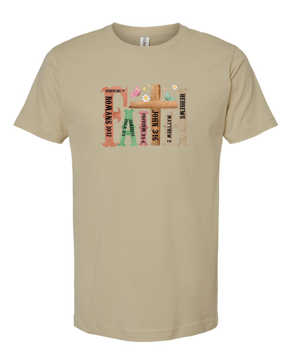 Faith Wood Cross Christian Shirt