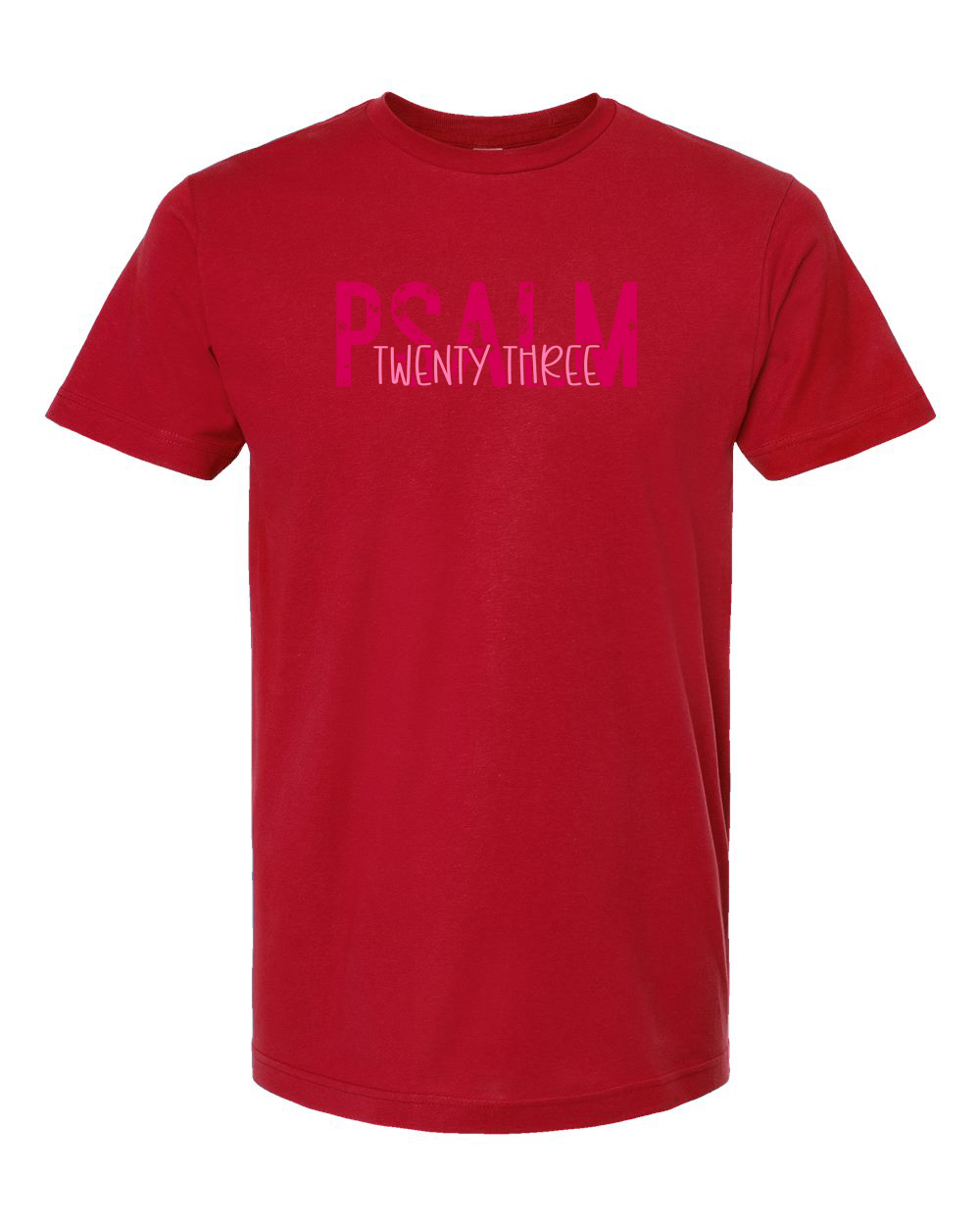 Psalm 23 Pink Minimal Scripture Shirt