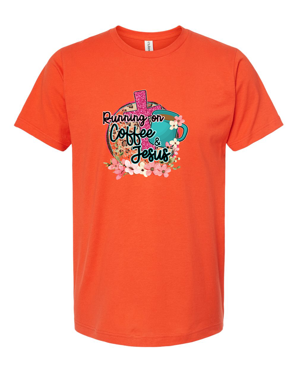 Running On Coffee and Jesus Floral Shirt