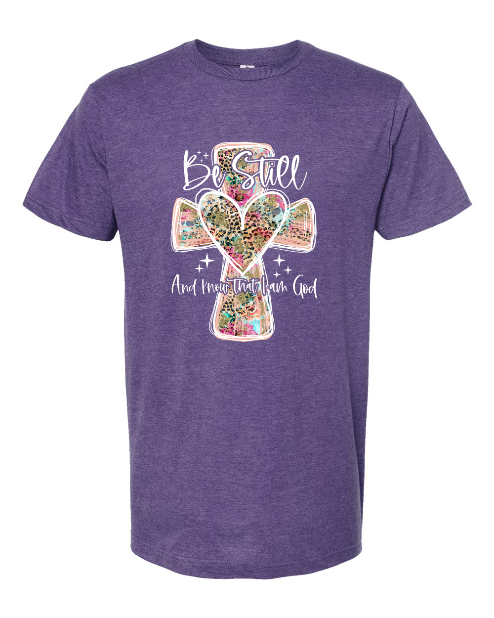 Be Still and Know Floral Cross Tee