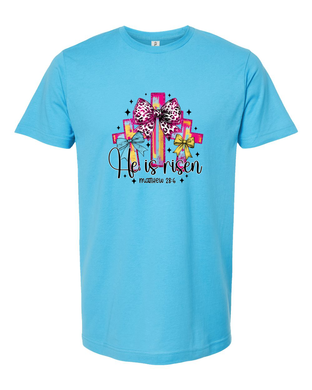 He Is Risen Bow Cross Easter Shirt