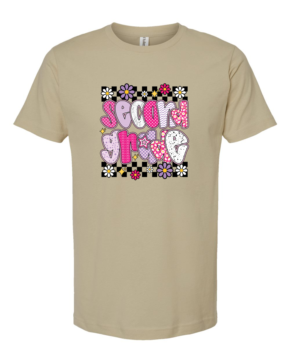 Second Grade Checkered Floral School Shirt