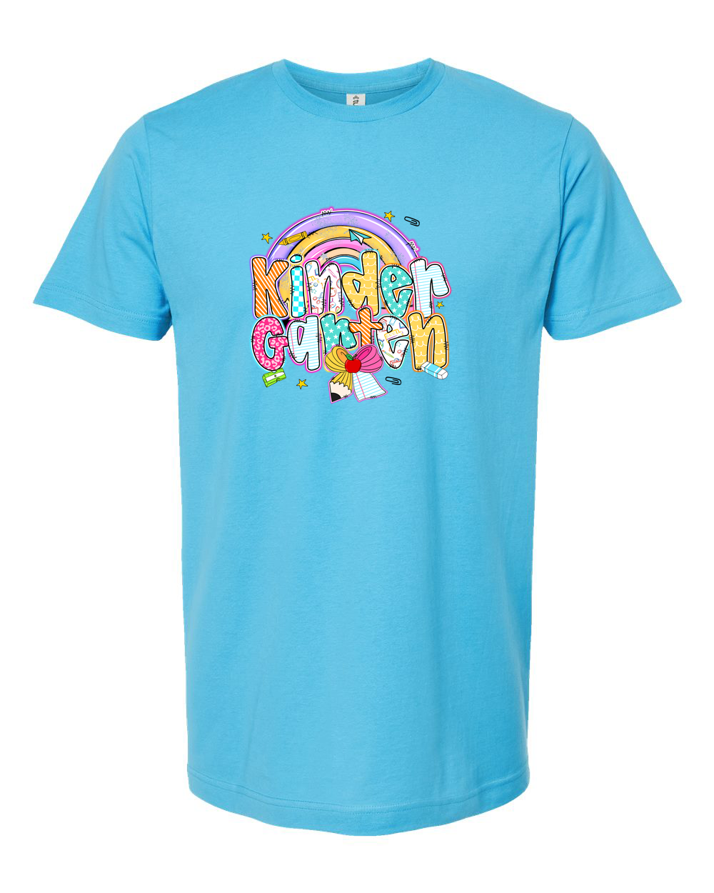 Kindergarten Rainbow Pencil Bow Back to School Shirt