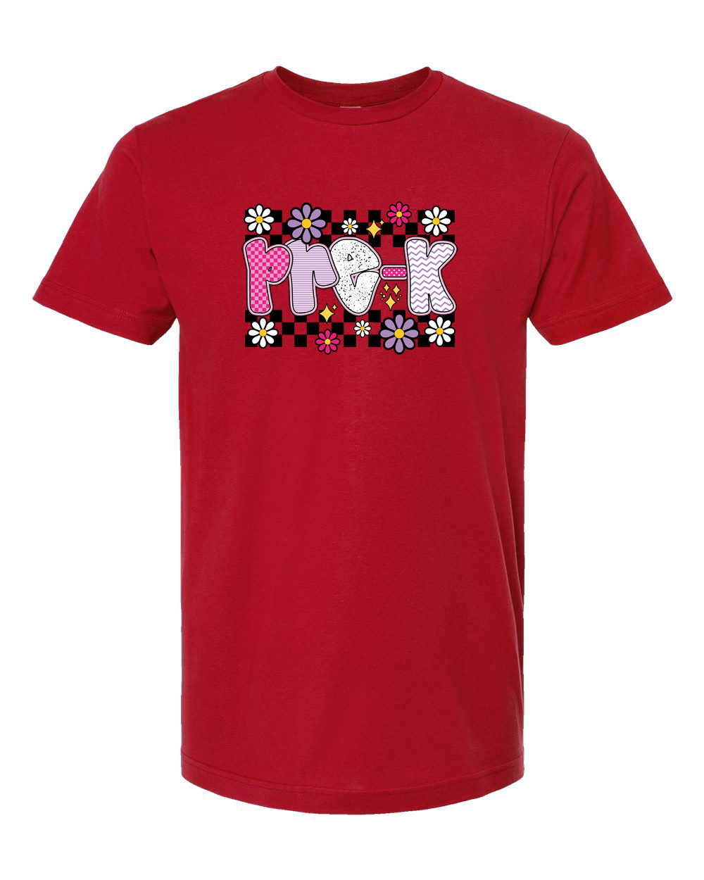 Pre-K Checkered Floral School Shirt