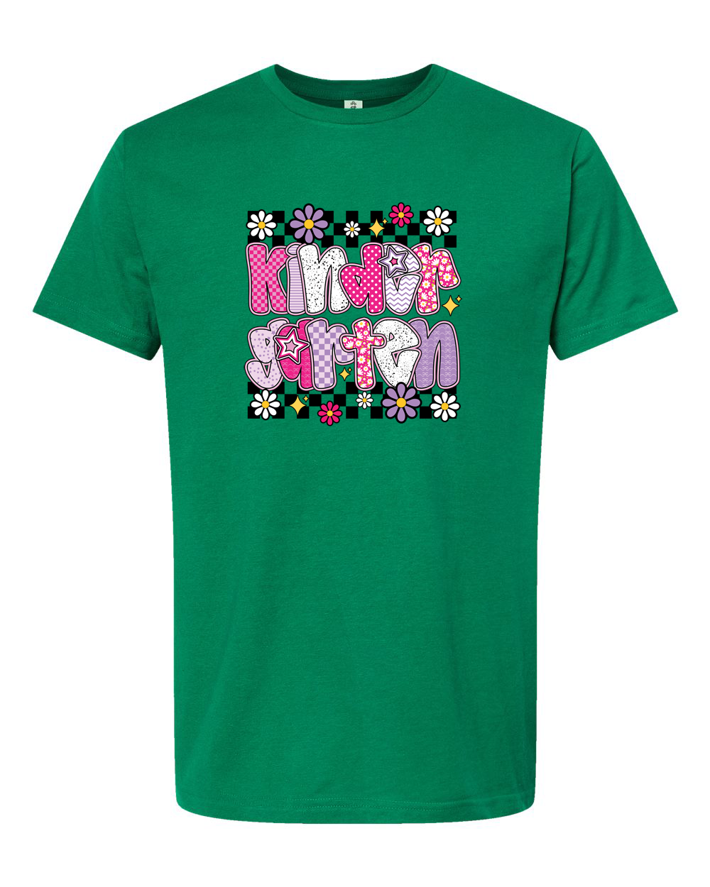 Kindergarten Checkered Floral School Shirt