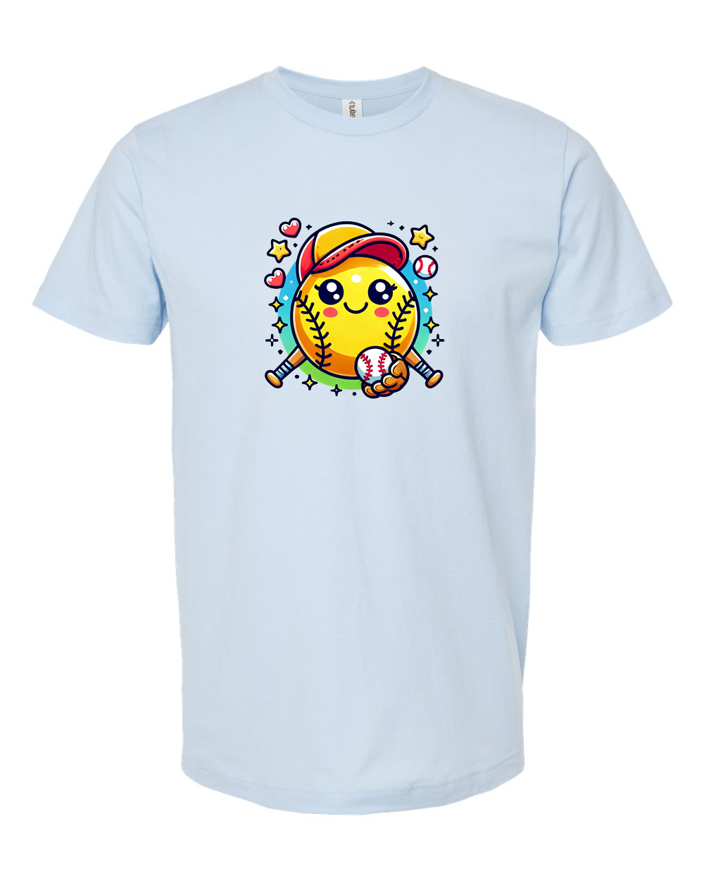 Adorable Softball Emoji - Unisex Fine Jersey T-Shirt