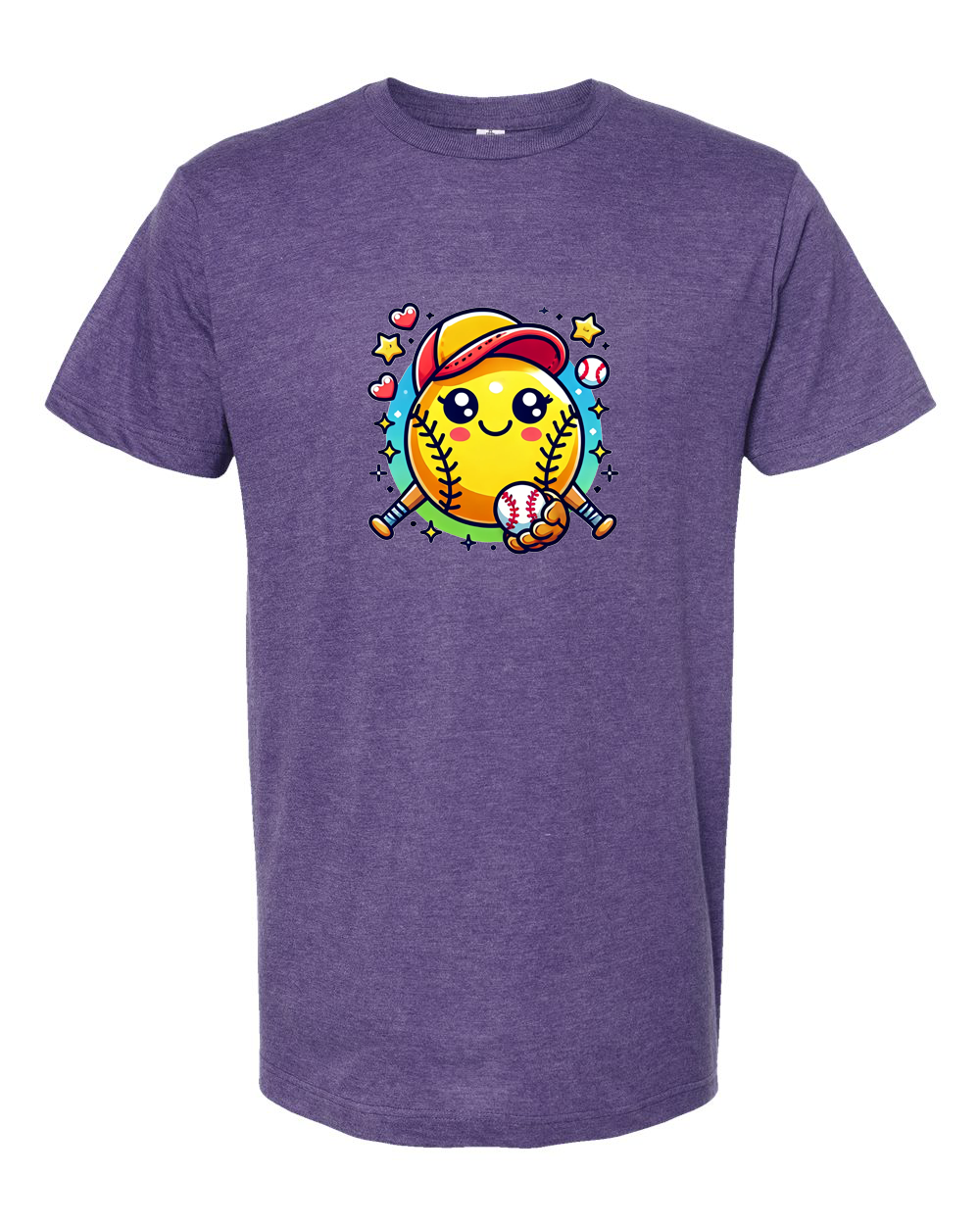 Adorable Softball Emoji - Unisex Fine Jersey T-Shirt