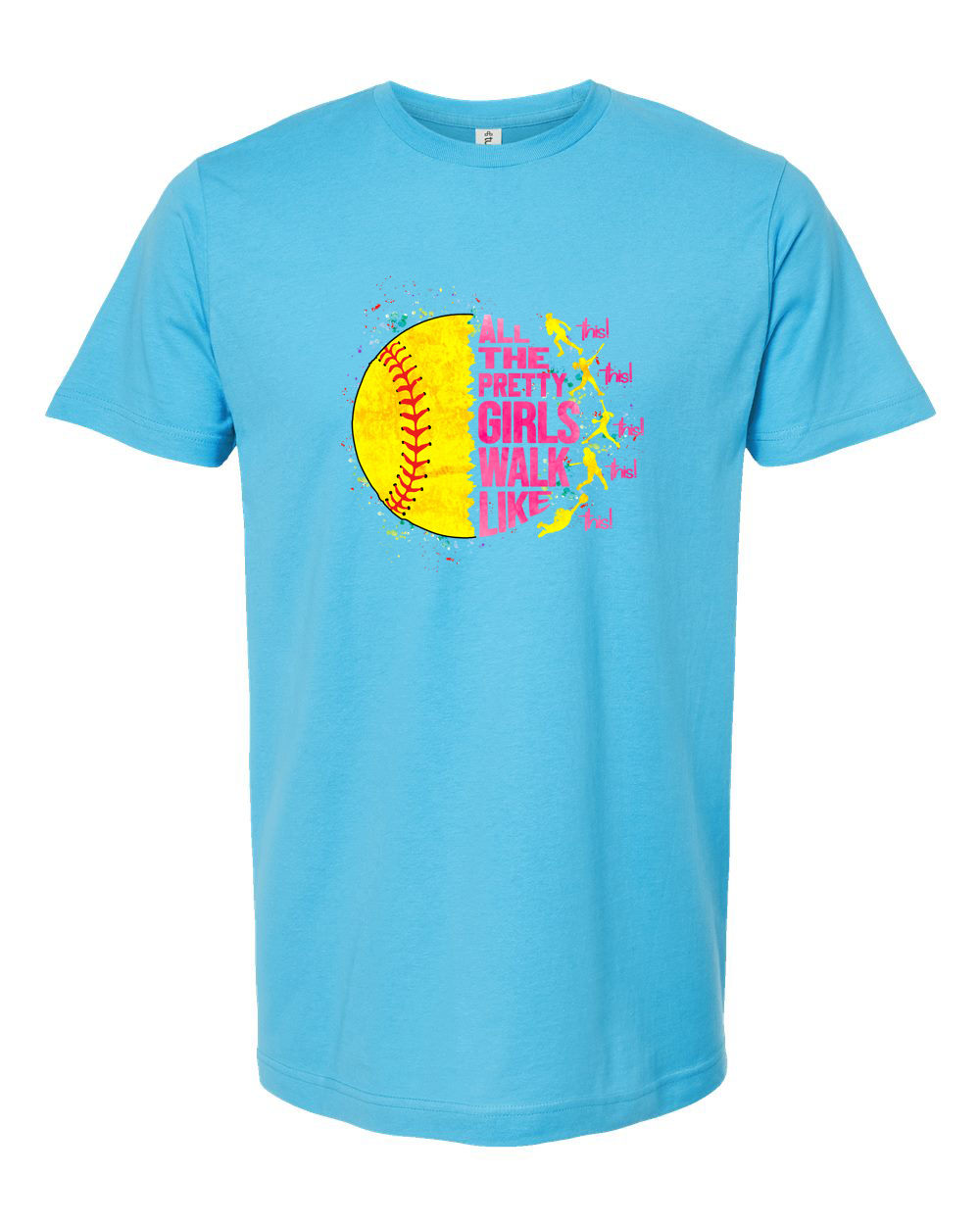 Walk Like This: Softball Swagger Tee - Unisex Fine Jersey T-Shirt