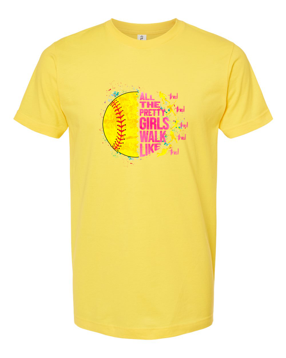 Walk Like This: Softball Swagger Tee - Unisex Fine Jersey T-Shirt