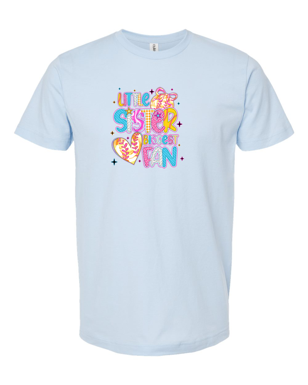 Little Sister Loudest Cheer Tee - Unisex Fine Jersey T-Shirt