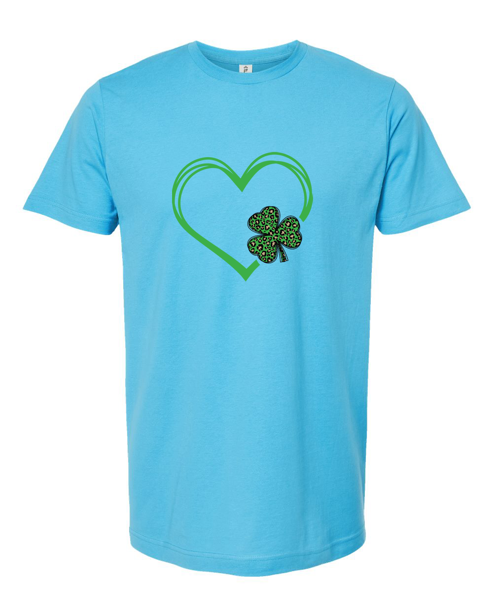 Leopard Shamrock Heart Outline