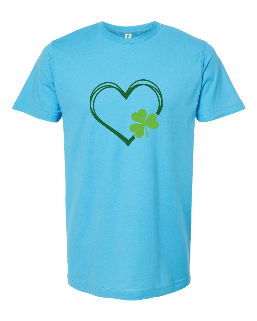 Minimal Green Heart with Clover