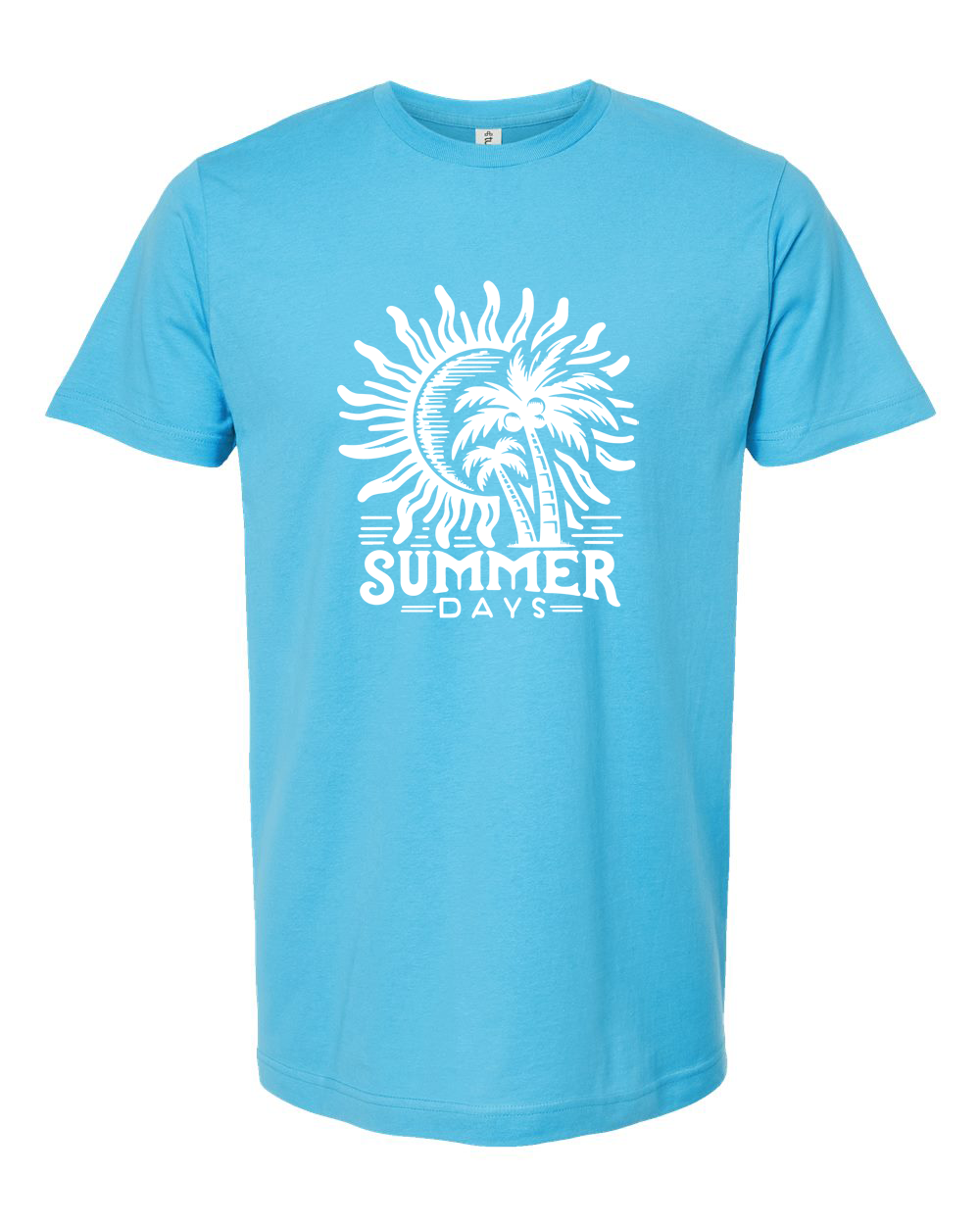 Summer Days White Palm Tree Graphic Tee