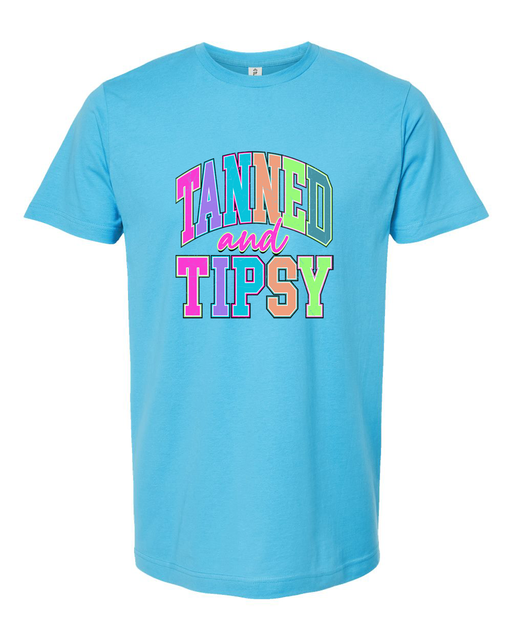 Tanned and Tipsy Bold Block Letter Tee