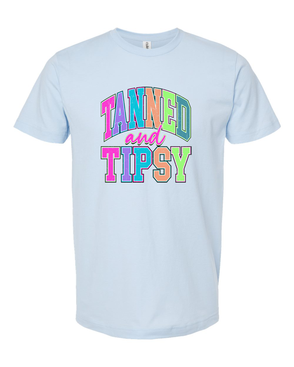 Tanned and Tipsy Bold Block Letter Tee