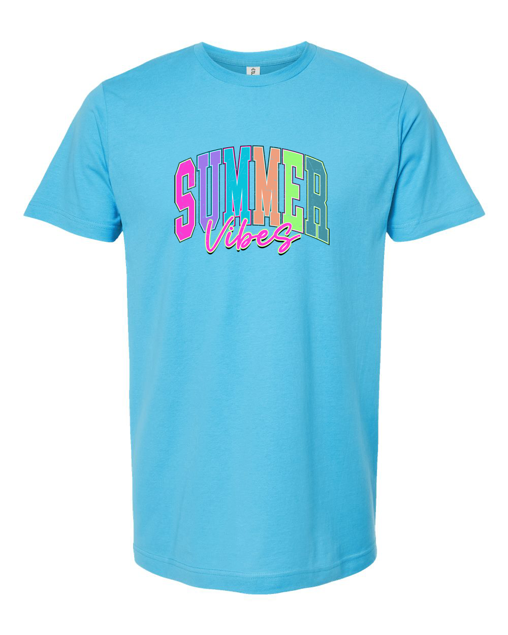 Summer Vibes Script and Retro Letter Tee