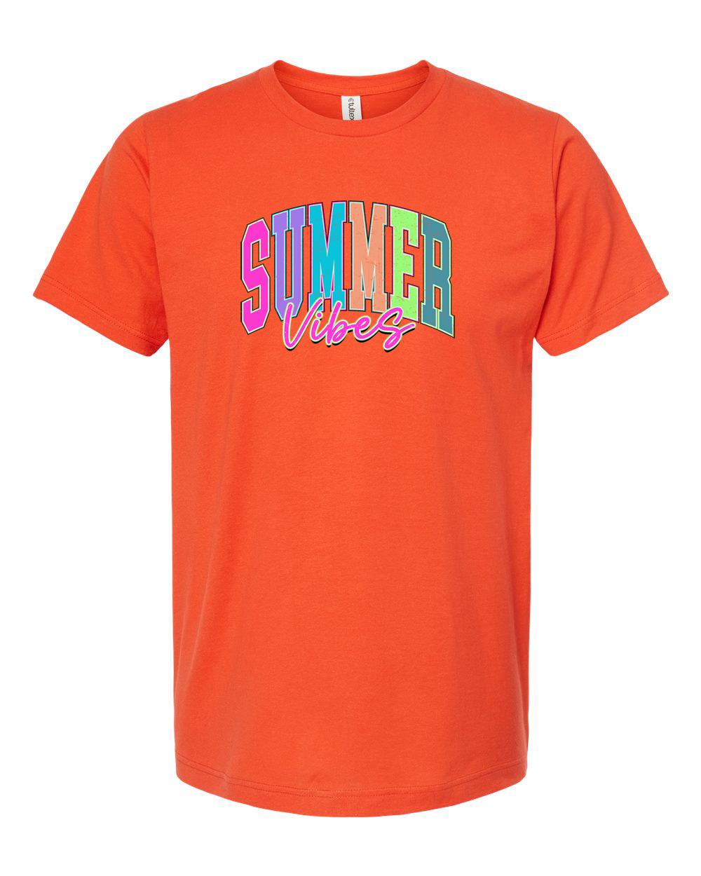 Summer Vibes Script and Retro Letter Tee