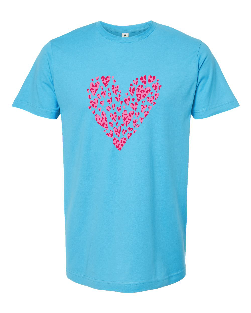 Scattered Pink Leopard Hearts Valentine T-Shirt