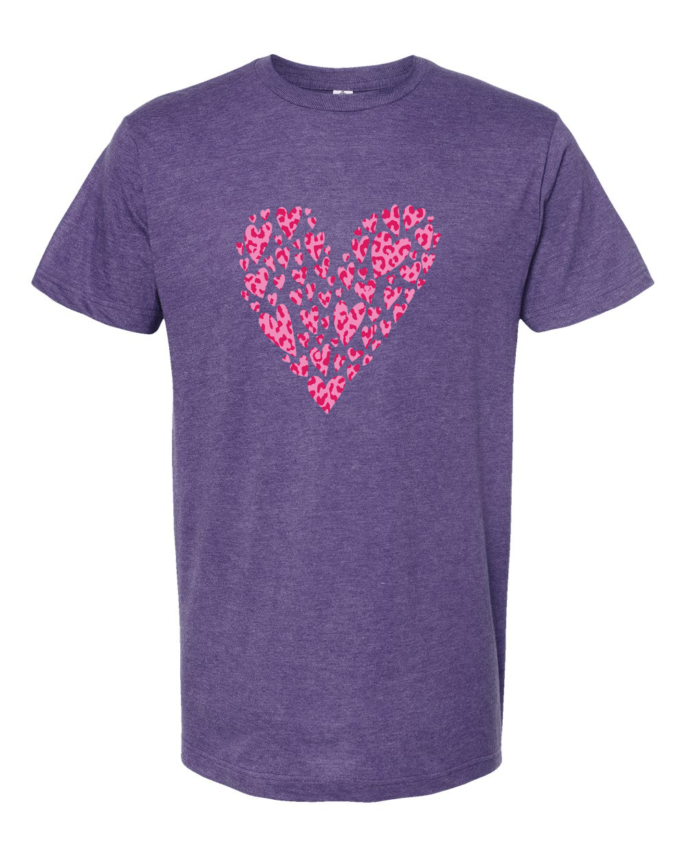 Scattered Pink Leopard Hearts Valentine T-Shirt