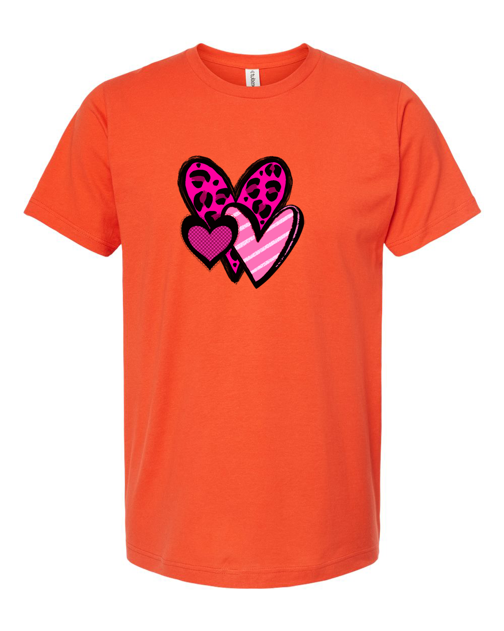 Pink Layered Hearts Valentine Graphic T-Shirt