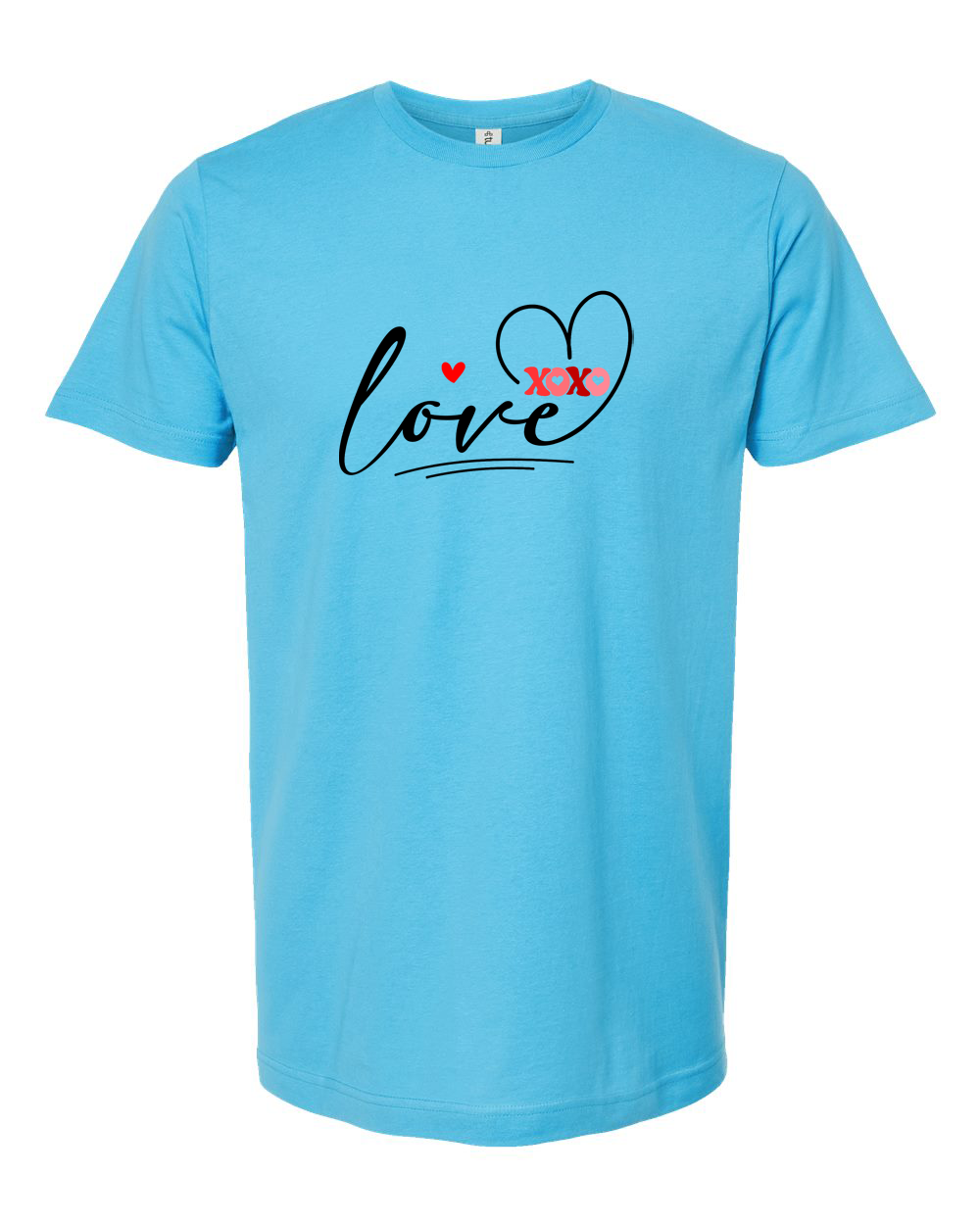 Love Word Heart Pattern Graphic Tee