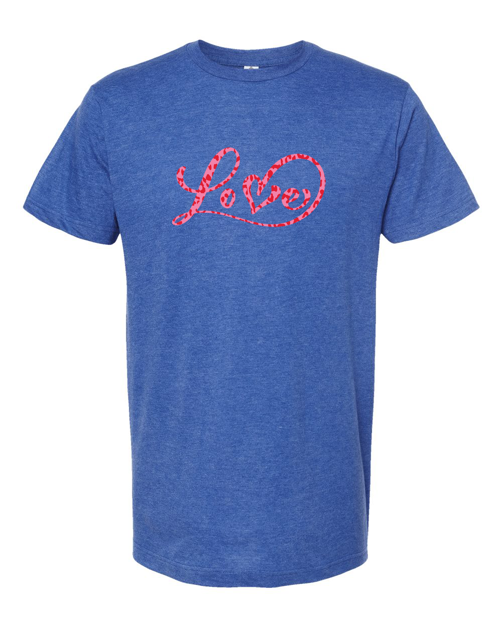 Pink Leopard Love Script Valentine T-Shirt
