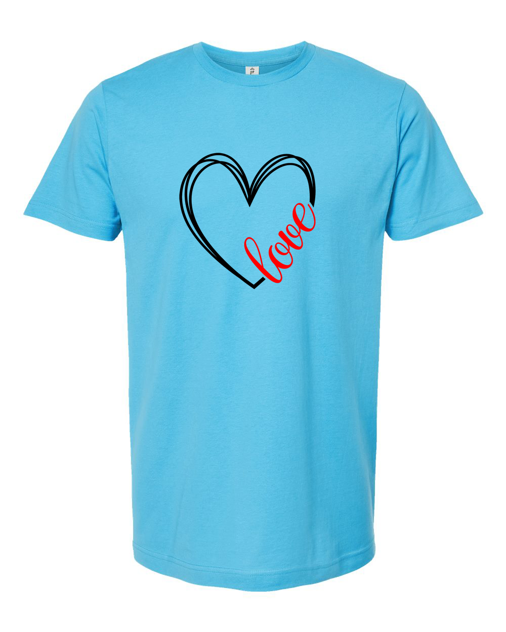 Pink Leopard Heart Outline Valentine T-Shirt