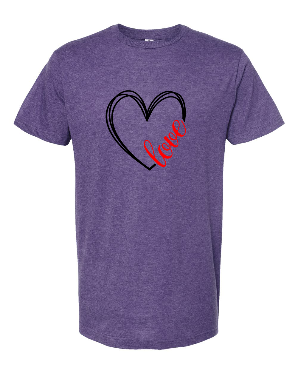 Pink Leopard Heart Outline Valentine T-Shirt