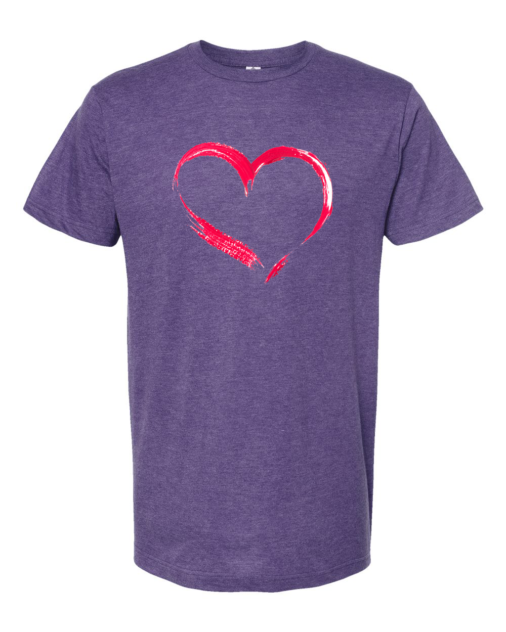 Red Brush Stroke Heart Valentine Graphic T-Shirt