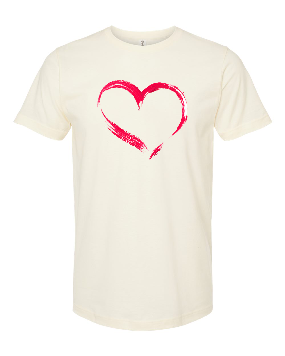 Red Brush Stroke Heart Valentine Graphic T-Shirt