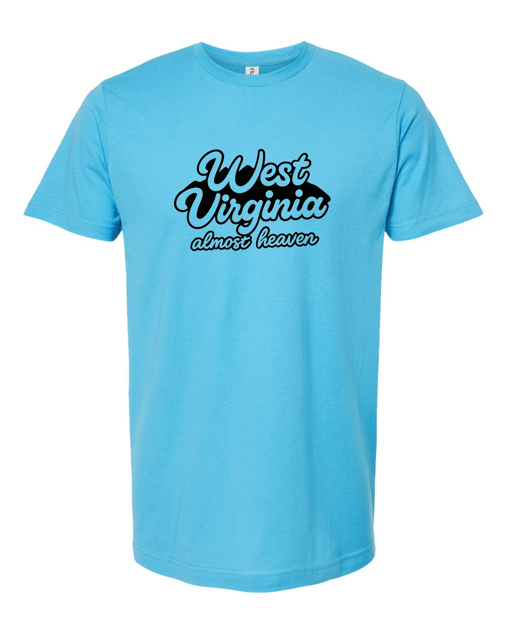 West Virginia Almost Heaven Glitter Script Tee